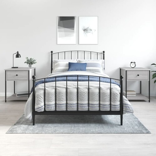 vidaXL Noćni ormarići 2 kom boja hrasta 44x45x58 cm konstruirano drvo