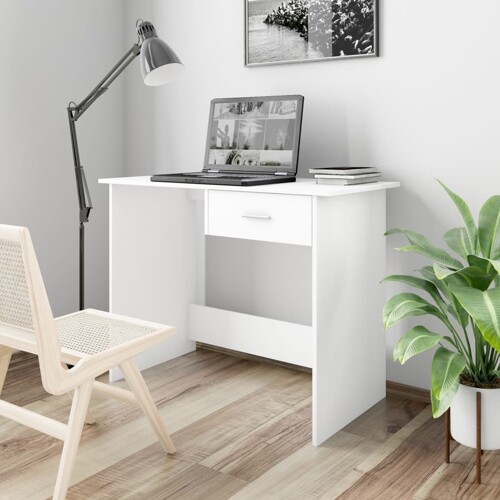 vidaXL Radni stol bijeli 100 x 50 x 76 cm od konstruiranog drva