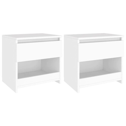 vidaXL Noćni ormarići 2 kom bijeli 40 x 30 x 39 cm konstruirano drvo