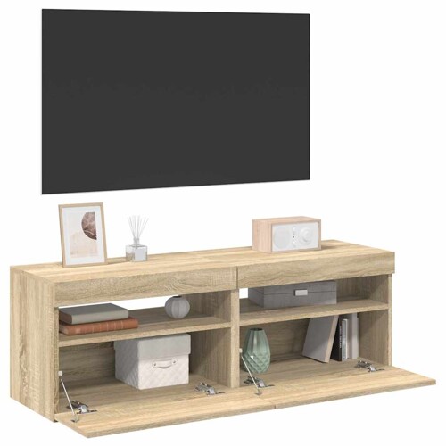 vidaXL TV ormarići s LED svjetlima 2 kom boja hrasta 60 x 35 x 40 cm