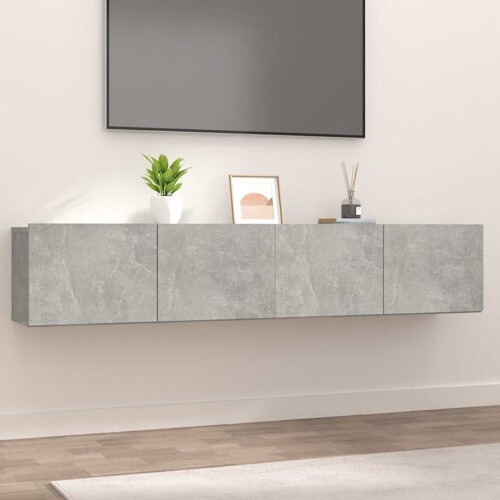 vidaXL TV ormarići 2 kom Siva betona 80x30x30 cm konstruirano drvo