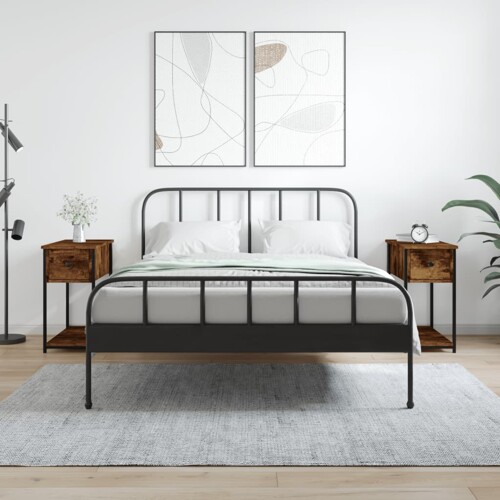 vidaXL Noćni ormarići 2 kom boja hrasta 30x60x60 cm konstruirano drvo