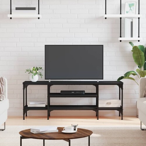 vidaXL TV ormarić crni 121 x 35 x 45 cm konstruirano drvo i željezo