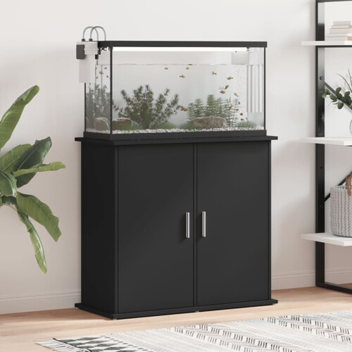 vidaXL Stalak za akvarij crni 81 x 36 x 73 cm od konstruiranog drva