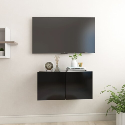 vidaXL Viseći TV ormarić crni 60 x 30 x 30 cm