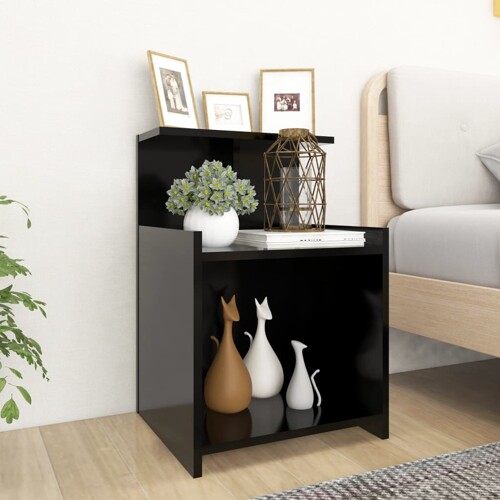 vidaXL Noćni ormarić crni 40 x 35 x 60 cm od konstruiranog drva