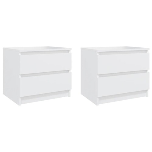vidaXL Noćni ormarići 2 kom bijeli 50 x 39 x 43,5 cm konstruirano drvo