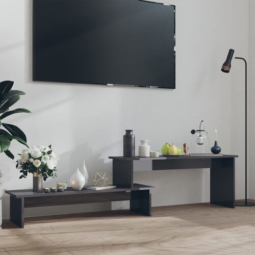 vidaXL TV ormarić visoki sjaj sivi 180 x 30 x 43 cm konstruirano drvo