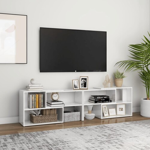 vidaXL TV ormarić sjajni bijeli 149 x 30 x 52 cm konstruirano drvo
