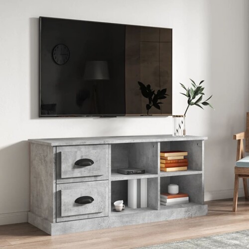 vidaXL TV ormarić boja betona 102x35,5x47,5 cm konstruirano drvo