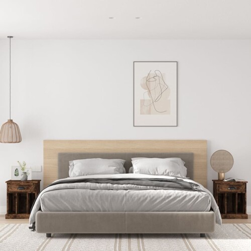 vidaXL Noćni ormarići 2 kom boja dimljenog hrasta 43x36x50 cm