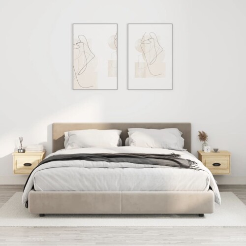 vidaXL Zidni noćni ormarići 2 kom boja hrasta sonome 41,5 x 36 x 28 cm