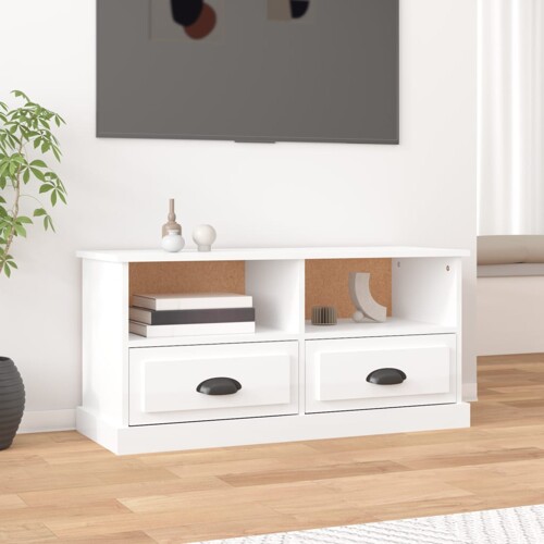 vidaXL TV ormarić sjajni bijeli 93x35,5x45 cm od konstruiranog drva