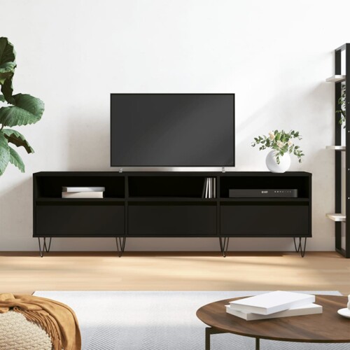 vidaXL TV ormarić crni 150x30x44,5 cm od konstruiranog drva