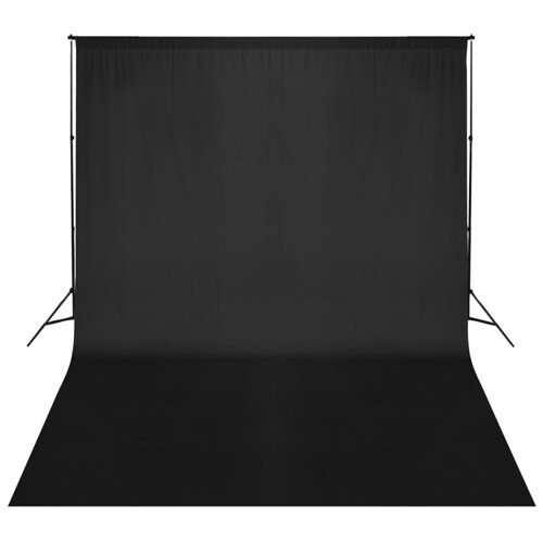 vidaXL Pozadinski sustav s potporom 500 x 300 cm crni