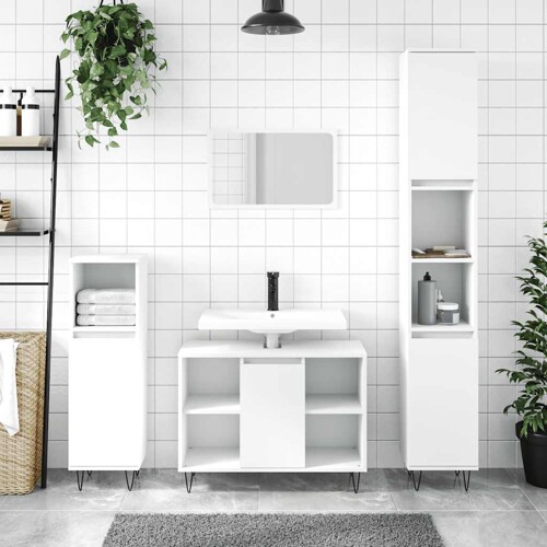 vidaXL Kupaonski ormarić bijeli 80 x 33 x 60 cm od konstruiranog drva