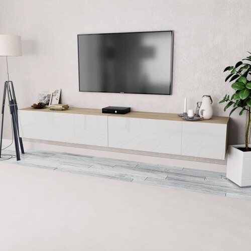 vidaXL TV ormarići 2 kom konstruirano drvo 120x40x34 cm bijeli/hrast