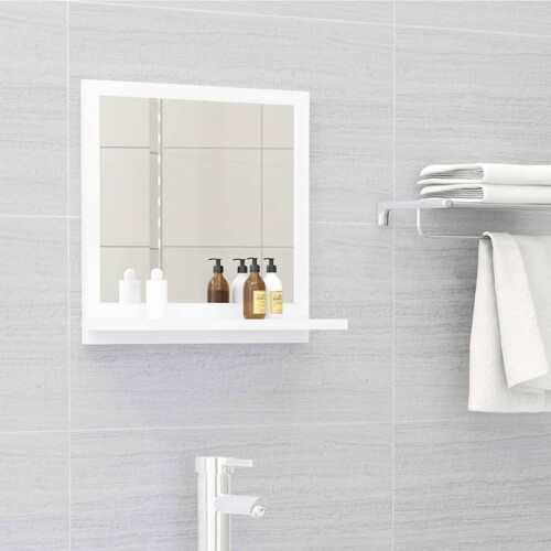 vidaXL Kupaonsko ogledalo bijelo 40 x 10,5 x 37 cm konstruirano drvo