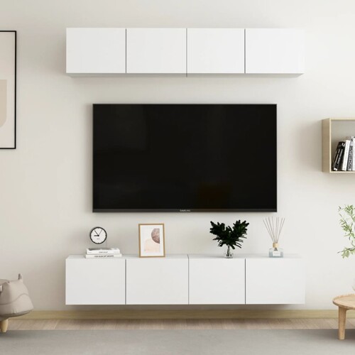 vidaXL TV ormarići 4 kom bijeli 80 x 30 x 30 cm od konstruiranog drva