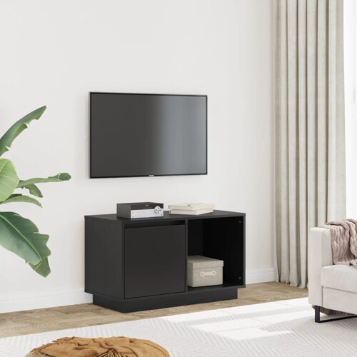 vidaXL TV ormarić crni 74 x 35 x 44 cm od masivne borovine