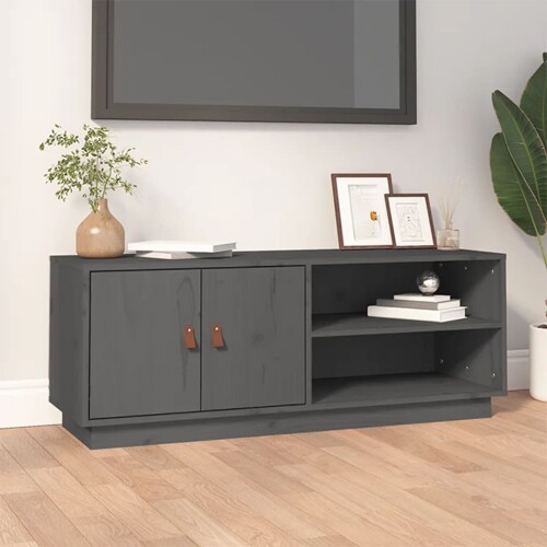 vidaXL TV ormarić sivi 105 x 34 x 40 cm od masivne borovine