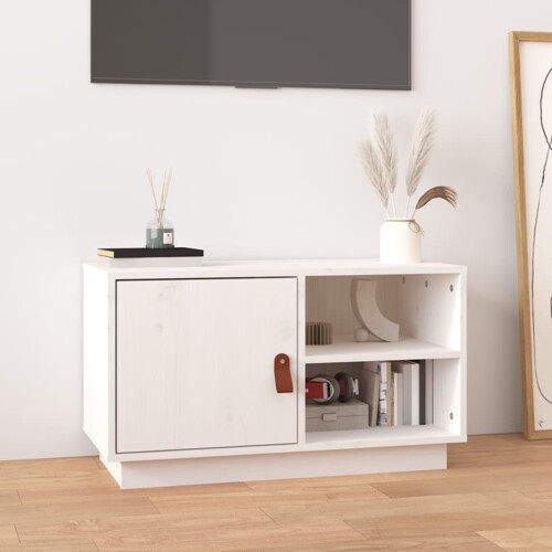 vidaXL TV ormarić bijeli 70 x 34 x 40 cm od masivne borovine