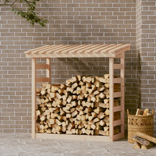 vidaXL Stalak za drva za ogrjev 108x64,5x110 cm od masivne borovine