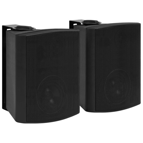 vidaXL Zidni stereo zvučnici 2 kom crni unutarnji/vanjski 120 W