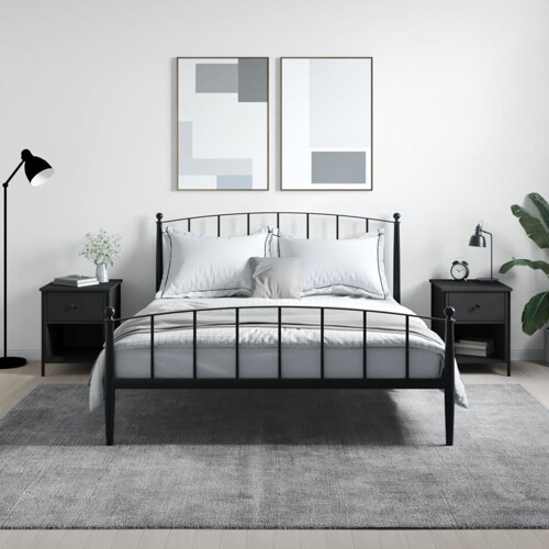 vidaXL Noćni ormarići 2 kom crni 40 x 42 x 50 cm od konstruiranog drva