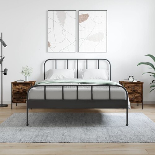 vidaXL Noćni ormarići 2 kom boja hrasta 40x42x50 cm konstruirano drvo