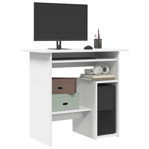 vidaXL Radni stol bijeli 80 x 45 x 74 cm od konstruiranog drva