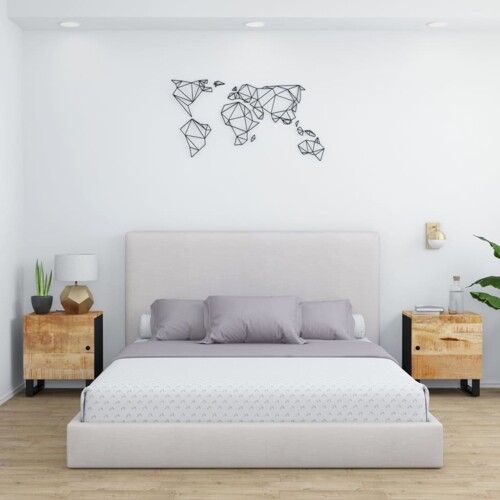 vidaXL Noćni ormarići 2 kom 40 x 33 x 46 cm od masivnog drva manga