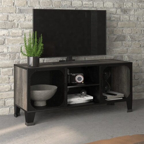 vidaXL TV ormarić sivi 105 x 36 x 47 cm od metala i MDF-a