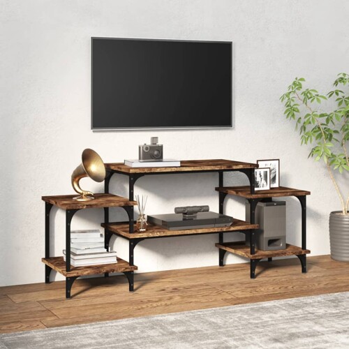 vidaXL TV ormarić boja dimljenog hrasta 117x35x52 cm konstruirano drvo