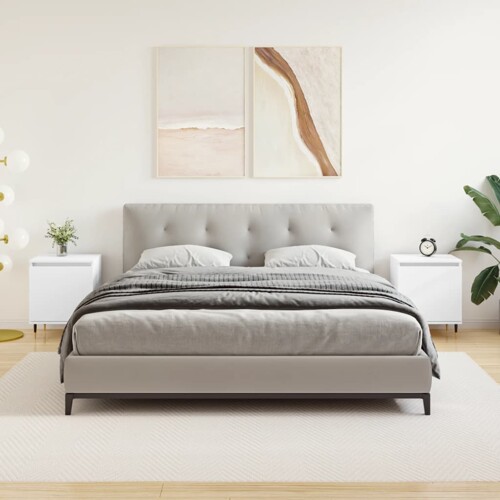 vidaXL Noćni ormarići 2 kom bijeli 40 x 30 x 50 cm konstruirano drvo