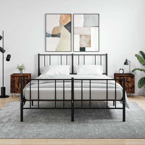vidaXL Noćni ormarići 2 kom boja hrasta 40x35x50 cm konstruirano drvo
