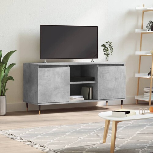 vidaXL TV ormarić siva boja betona 104x35x50 cm od konstruiranog drva