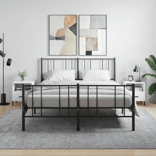 vidaXL Noćni ormarići 2 kom sjajni bijeli 40 x 35 x 47,5 cm drveni