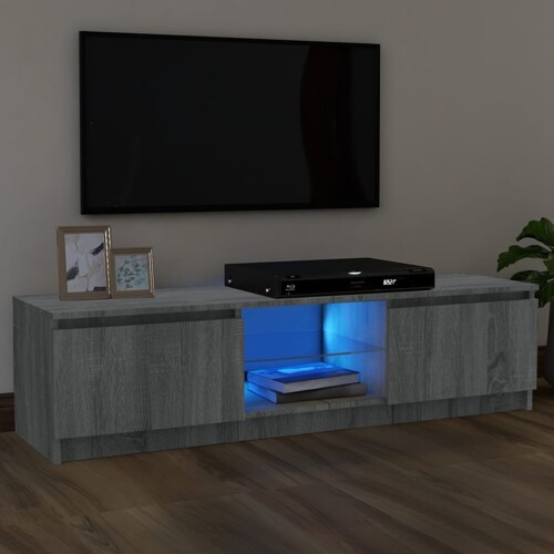 vidaXL TV ormarić s LED svjetlima boja hrasta sonome 120x30x35,5 cm
