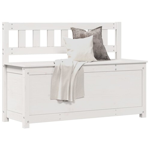 vidaXL Klupa bijela 110 x 41 x 76,5 cm od masivne borovine