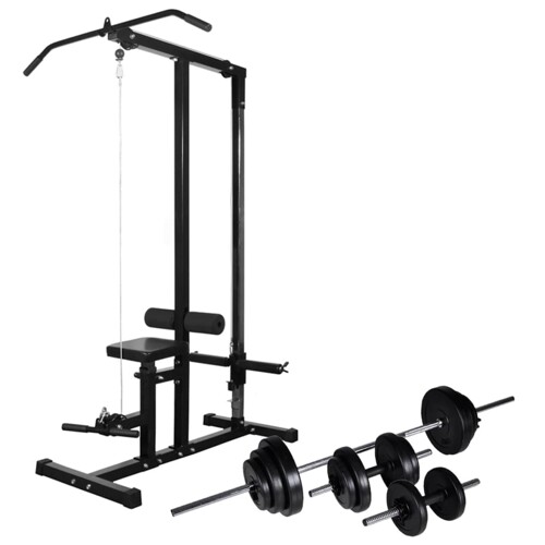 vidaXL Sprava za vježbanje sa setom utega 30,5 kg