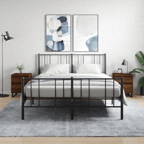 vidaXL Noćni ormarići 2 kom boja hrasta 40x35x50 cm konstruirano drvo