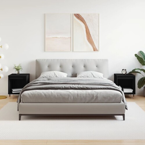 vidaXL Noćni ormarići 2 kom crni 40x35x50 cm od konstruiranog drva