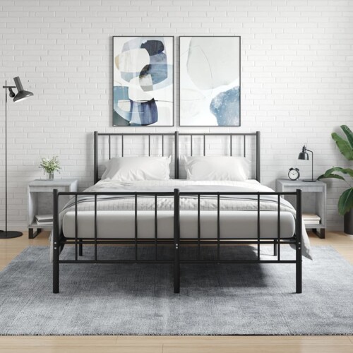 vidaXL Noćni ormarići 2 kom boja betona 40x35x50 cm konstruirano drvo