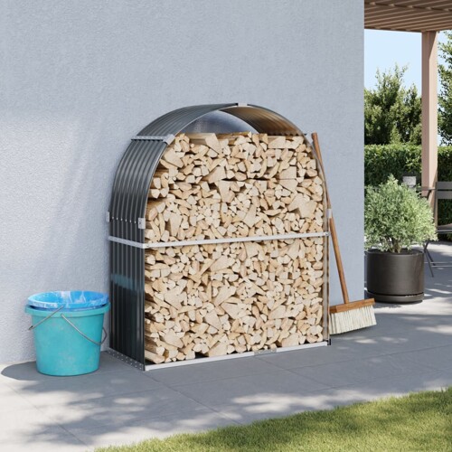 vidaXL Držač za cjepanice antracit 120x45x140 cm pocinčani čelik