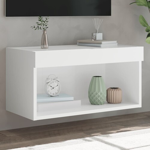 vidaXL TV ormarić s LED svjetlima bijeli 60 x 30 x 30 cm