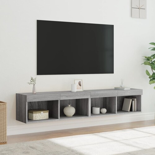 vidaXL TV ormarići s LED svjetlima 2 kom boja hrasta 80x30x30 cm