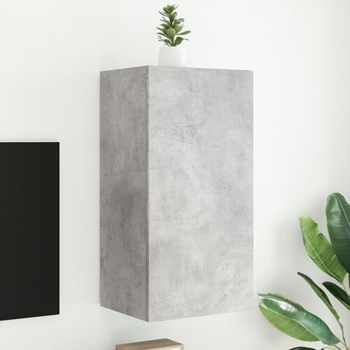 vidaXL TV ormarić s LED svjetlima siva boja betona 40,5x35x80 cm