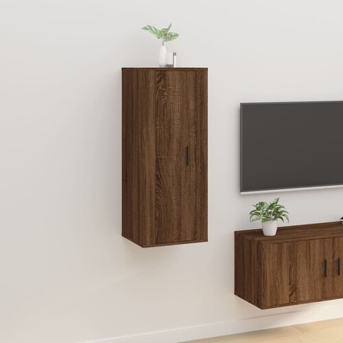 vidaXL Zidni TV ormarić Smeđi hrast 40x34,5x100 cm