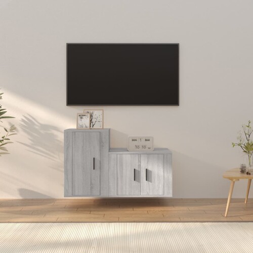 vidaXL 2-dijelni set TV ormarića boja hrasta sonome konstruirano drvo